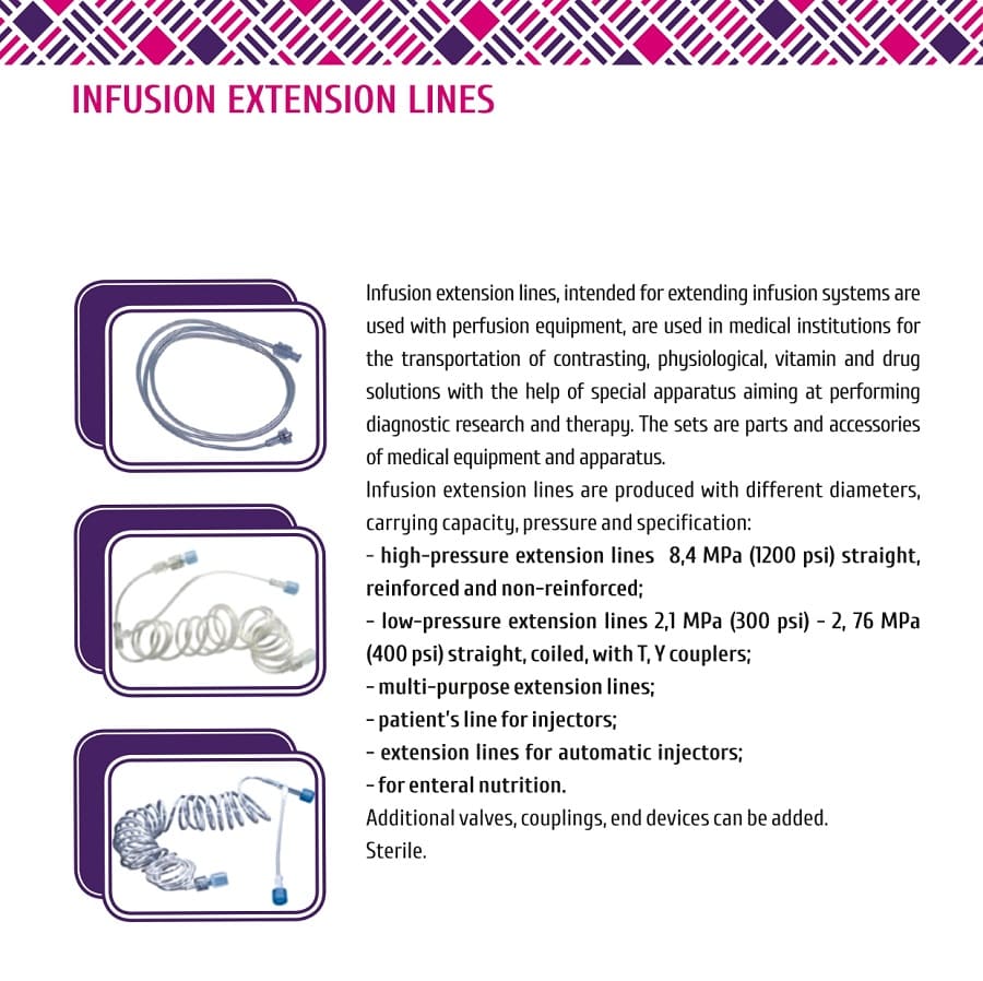 Infusion extention lines